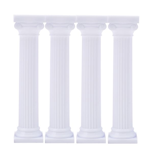 

4pcs/set white grecian pillars valentine's day cake tier separator support stand decor wedding cake stands fondant support mold