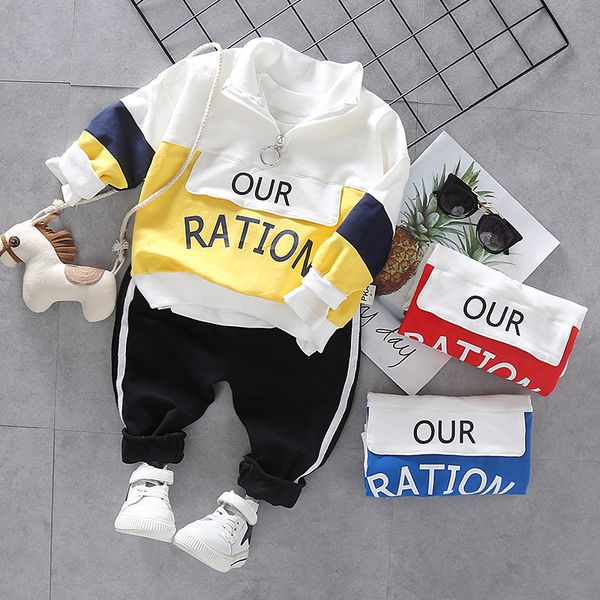 

children clothing autumn winter toddler boys clothes outfit kids clothes girls sport suit for boys clothing sets 1 2 3 4 year t200526, White