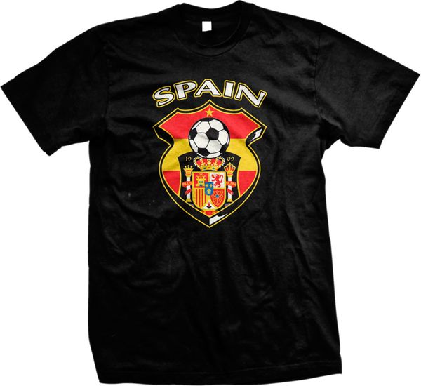 Spain Shield Spanish Flag Soccer Ball Olympics Mens T Shirt Shirt