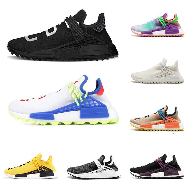 

pw human race pharrell williams men women running shoes nerd black white holi equality pale nude mens trainer sports sneakers
