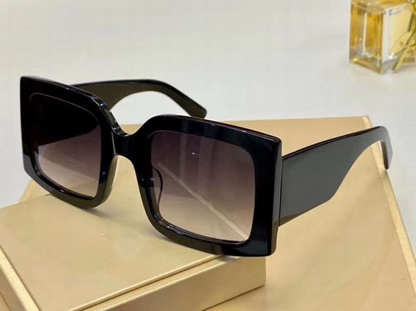 

завышение квадратные солнцезащитные очки черный серый затушеванный женщин модные солнцезащитные очки sonnenbrille occhiali да единоличное но, White;black