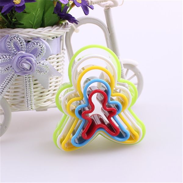 

1 set gingerbread man shape cookie cutter cake mold biscuit fondant diy cake kitchen cooking tools 5 size together other bakeware