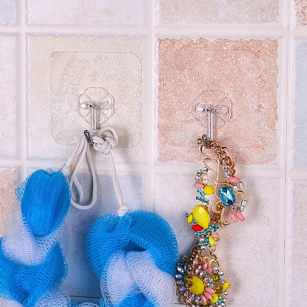 

strong transparent suction cup sucker wall hooks hanger for kitchen bathroom accessories hooks organizer *70