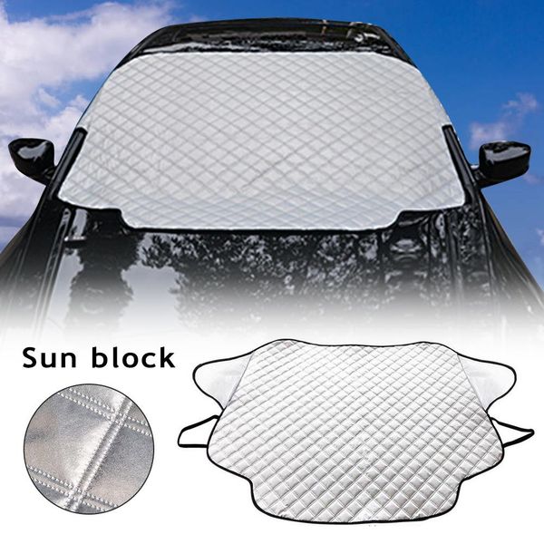 

183x116cm portable car sun shade blocking uv snow four seasons universal folding front car windshield glass block auto visor