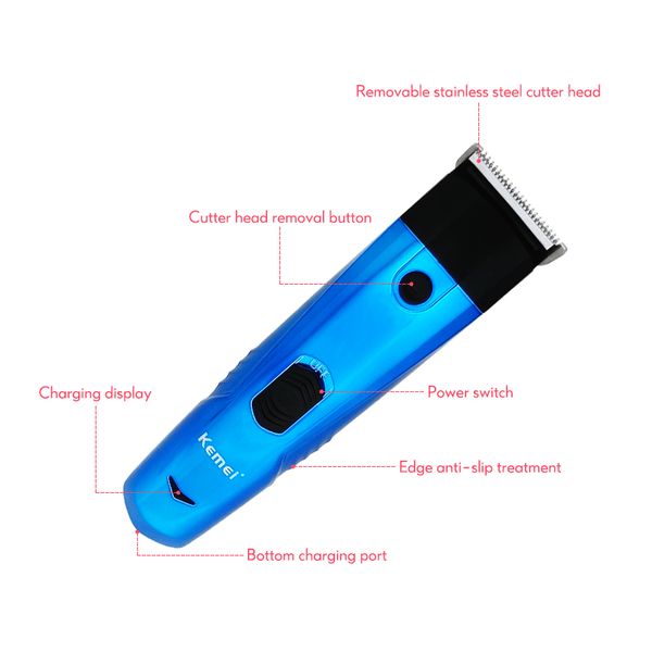

kemei 891 rechargeable electric hair razor 6 in 1 multifunctional hair cutting machine electric beard trimer f30