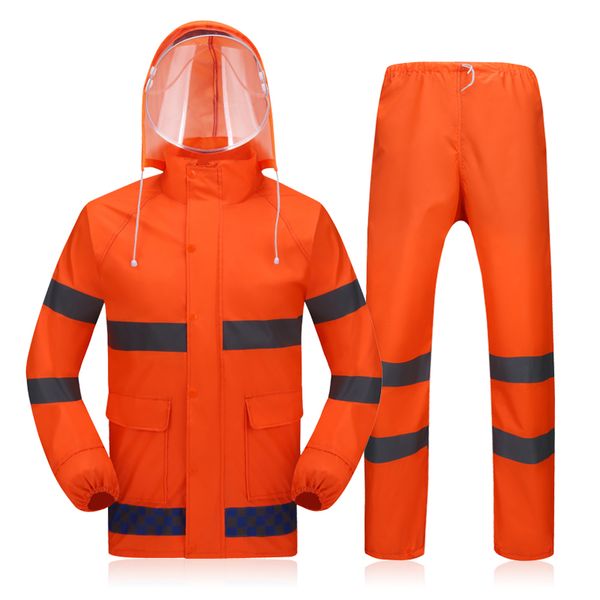 

nylon waterproof raincoat jacket pants set outdoor men raincoat hiking portable poncho thick regenjacke winter raincoat jj60yy