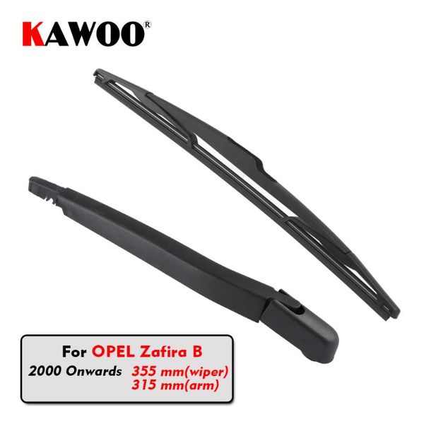 

kawoo car rear wiper blade blades back window wipers arm for zafira b hatchback (2000 onwards) 355mm auto windscreen blade