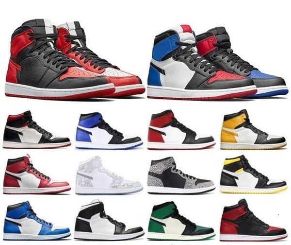 

1s men basketball shoes gold black toe 3 mid bred multi color designer shoes 1 psg banned pine green sport sneakers