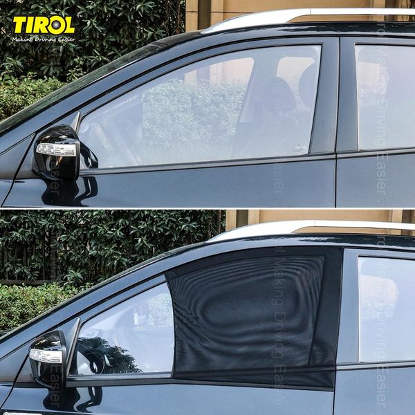 

tirol p3 t25548 front side window sunshades 2 pack block uv rays universal car front sun visor mesh protector for suv sedans car