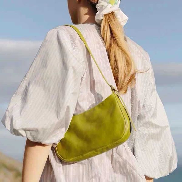 

retro totes bags for women 2020 small soft leather trendy vintage handbag female baguette mini lady's shoulder bag