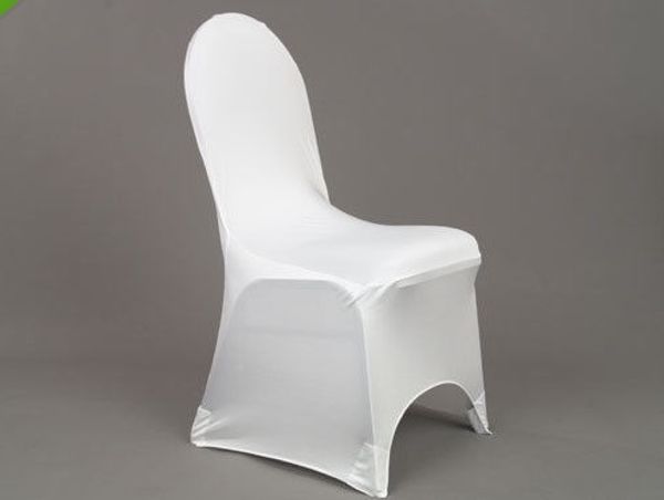 

100pcs per lot white color spandex lycra chair cover for wedding 200gsm