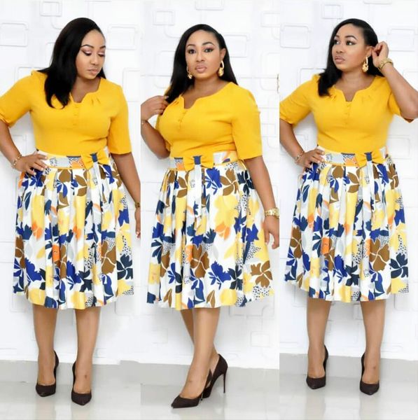

2019 new summer fashion style african women printing plus size dress l-3xl, Red