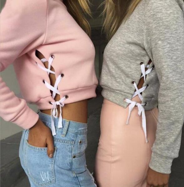 

women short long sleeve pure color pullover slim blouse hoodie sweather for female high quality, Black