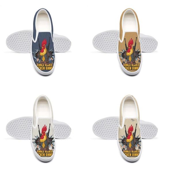 

casual playerunknown's battlegrounds winner chicken dinner canvas, comfortable non-slip shoes,design fashion retro, Black
