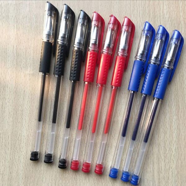 

6 pcs/lot selling 0.5mm plastic gel pen refill, black neutral pen replace office school