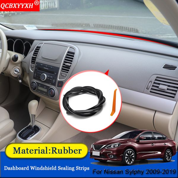 

qcbxyyxh car-styling rubber anti-noise soundproof dustproof car dashboard windshield sealing strips for sylphy 2009-2019