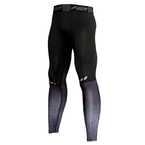 

2019 men compression pants running leggings tights soccer training 3d printed pants fitness men gym jogging trousers sportswears, Black;blue