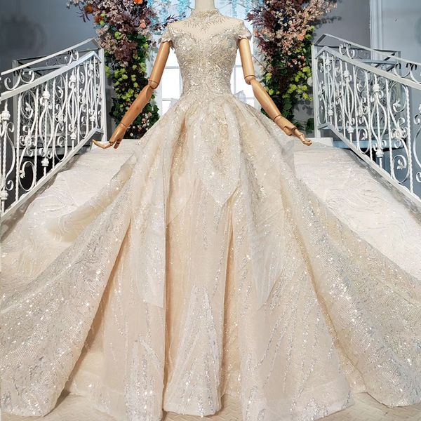 

плюс размер свадебные платья saudi arabia роскошь иллюзия высокой шеи открытый ключ отверстие обратно втулки крышки мантии шарика платья вен, White