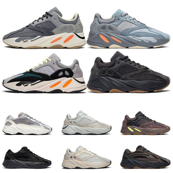 

new 700 men women running shoes kanye west magnet utility black wave runner inertia static trainers fashion sports sneakers size 36-46