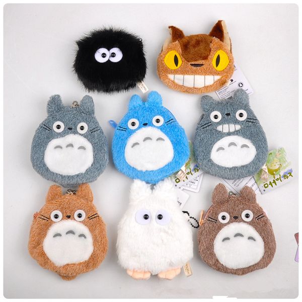 

hayao miyazaki anime my neighbor totoro plush soft stuffed cartoon mini cat bus totoro fairydust purse card holder plush purse