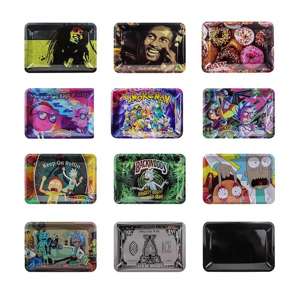 

Производство металл Chic RAW BOB Marley Ролл Tray Metal Tobacco Роллинг Tray Glass Pipe 180 * 125 мм для курительных трубок травы табака папиросной бумаги