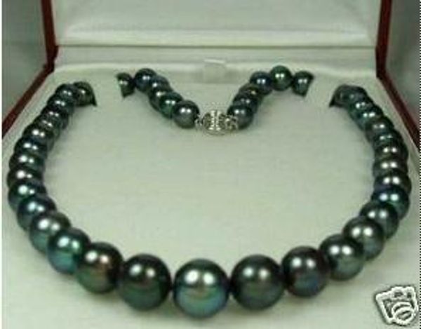 

charm accessory choker shone&gt; 8-9mm black natural pearl necklace 18, Silver
