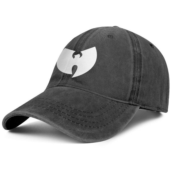 

wu tang clan logo white black mens and womens trucker denim cap design designer golf sports vintage team trendy personalised denim hats, Blue;gray