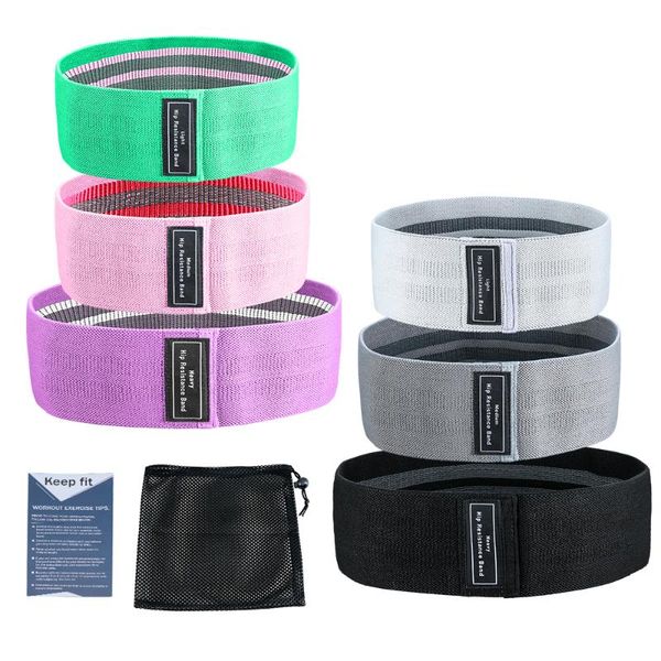 

3-piece resistance bands for legs and busports fitness bands resistance workout booty stretch exercise loops band