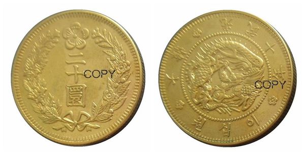 

great korea 20 won gold plated coins copy