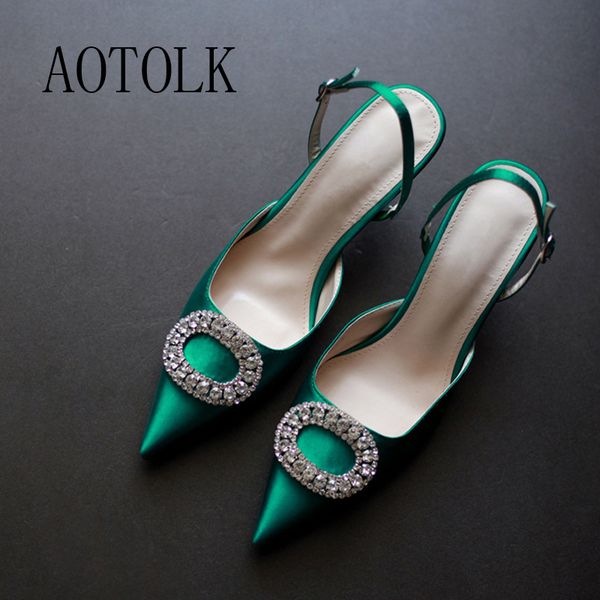 

women heels female pumps women shoes fashion metal decorative buckle strape ladies diamond wedding shoes dress 2020 de, Black