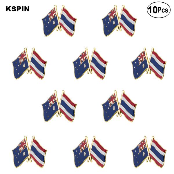

australia thailand lapel pin flag badge brooch pins badges 10pcs a lot, Gray