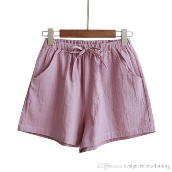

womens shorts lightweight drawstring ladies shorts fashion female apparel high waist loose, White;black