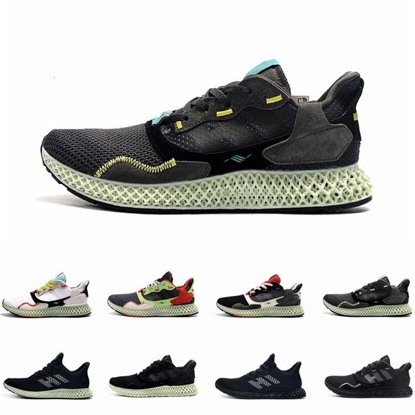 

new hender scheme zx 4000 futurecraft 4d mens running shoes trainers for men zx4000 sneakers carbon male sports trainer haussures size 11, Black