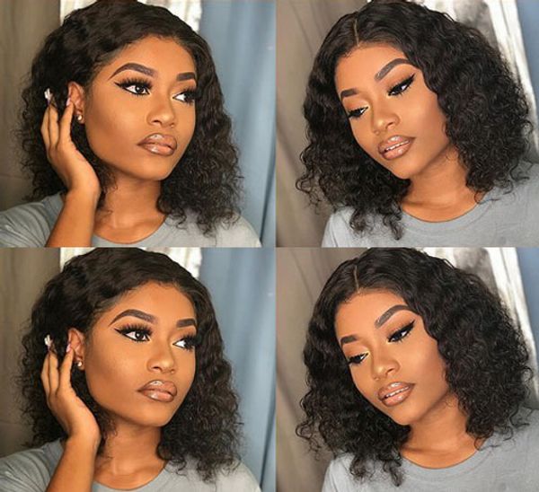 High Quality Short Bob Kinky Curly Little Lace Front Wig African