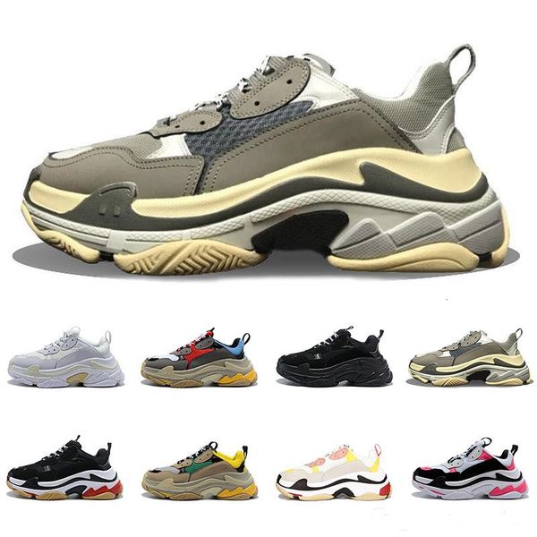 

2019 designer paris triple s sneakers for men women black red white green pink casual dad shoes tennis running shoes