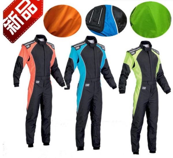 

2018 new conjoined racing suit kart motorcycle racing suit windproof and waterproof, Black;blue