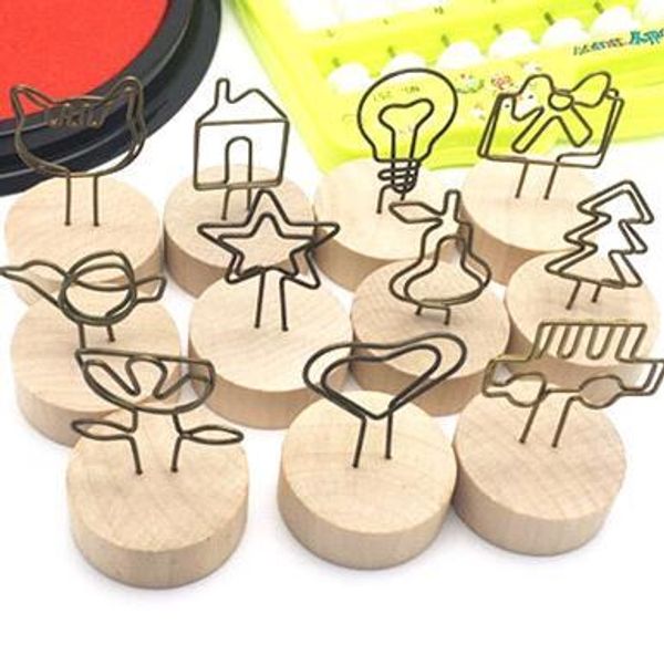

wood stand with clip wedding wooden p clip card holder table stand number memo stand an2756