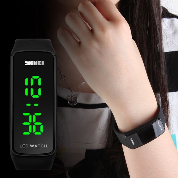 

skmei 1119 men wome led digital watch date time outdoor ladies sports watches male female wristwatch relogio masculino femenino, Slivery;brown