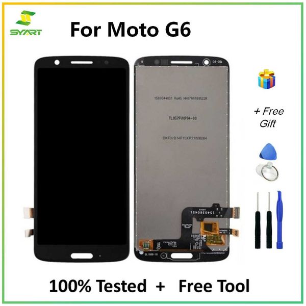 

for motorola g6 lcd display touch screen digitizer assembly replacement parts + tools for moto g6 xt1925 5.7" inch lcds screen