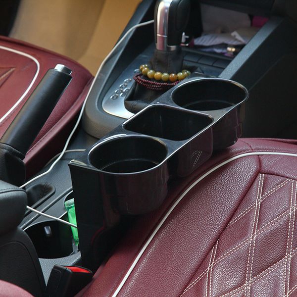 

black 2 cup holder drink beverage seat wedge car auto truck universal mount door mount stand drinks holders 6.12