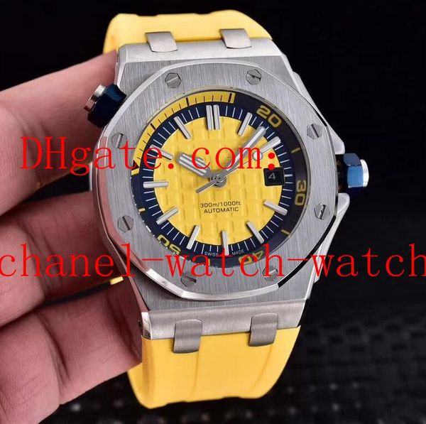 

5 style rubber band sports watches offshore diver 15703 15710 15710st.oo.a038ca.01 mechanical automatic mens watch watches, Slivery;brown