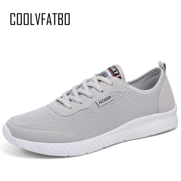 

coolvfatbo men shoes fashion comfortable lace up sneakers mesh flats summer sneakers breathable casual shoes plus size 50, Black