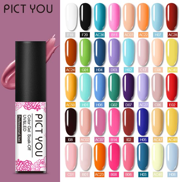 

pict you 5ml gel nail polish semi permanent vernis uv led gel varnish manicure soak off nail art hybrid polish, Red;pink
