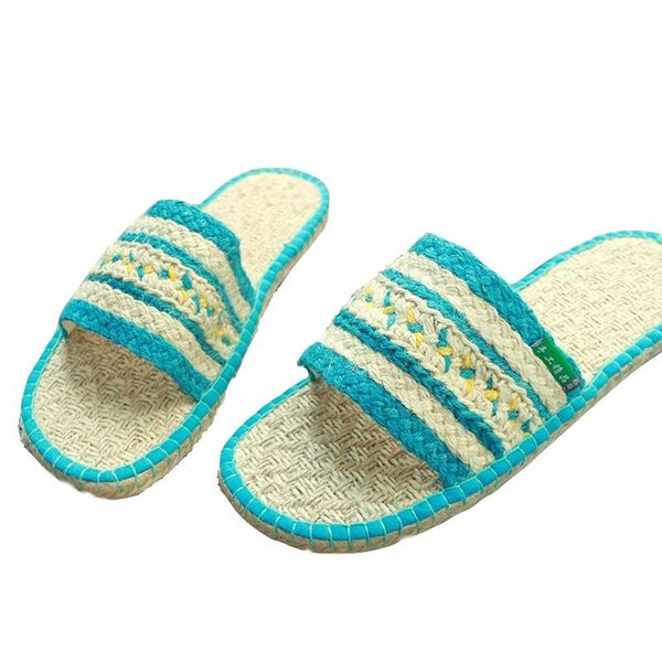

fashion hand-made jute cotton slipper women shoes three colors, Red;white
