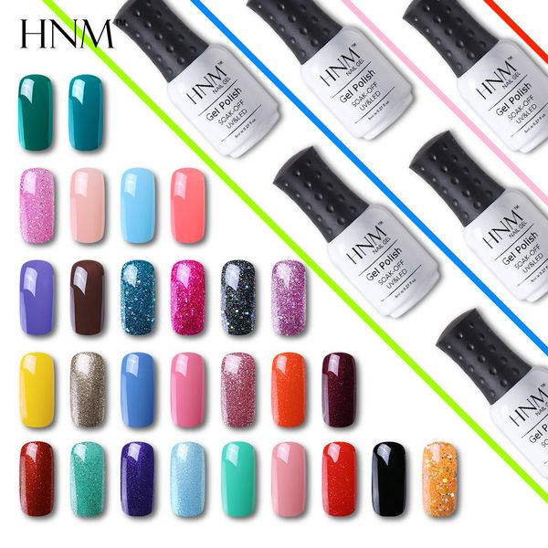 

hnm 28colors 8ml hnm pure color led lamp nail polish uv hybrid varnish semi permanent enamel primer lucky lacquer