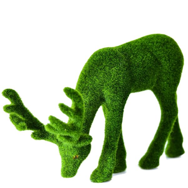 

artificial plant simulation animal moss green plant false moss stag deer garden interior decoration fake potted