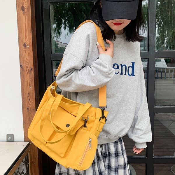 

canvas bag women's new spring shopping bag handbag single shoulder messenger