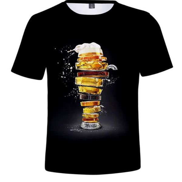 

2019 new summer beer full fashion 3d print men t shirt novelty funny men short sleeve t-shirt causal man t shirt tees top, White;black
