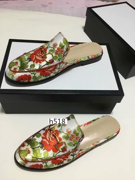 

latest princetown 423513 designer classic slippery metal buckle beach slippers soft lazy lovers shoes size 40, Black