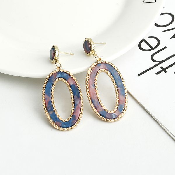 

новые модные акриловые серьги vintage multi-color смолы серьги-капли для женщин, свадебные украшения, свадебные украшения boucle d'oreille f, Silver